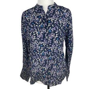 Club Monaco Womens Dolman Printed Silk Sleeve Shirt Blouse Size XS NWT